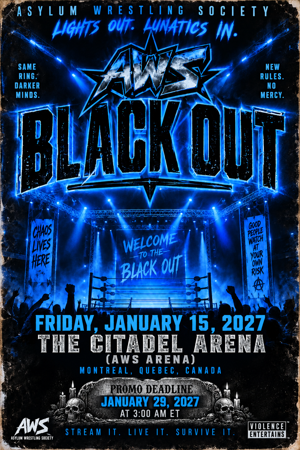 AWS Friday Night Black Out Poster